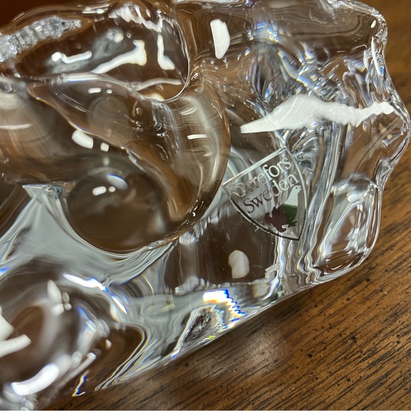 Rare Orrefors Sweden Heavy Crystal Sea Shell Shaped Candle Holder - Picture 3 of 6